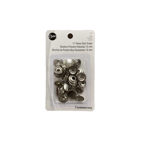 Heavy Duty Snaps (Silver) 5/8 inch