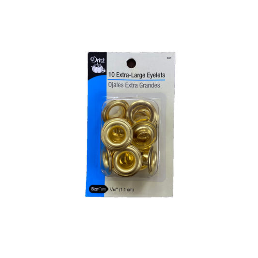 10 Extra Large Eyelets 7/16 inch